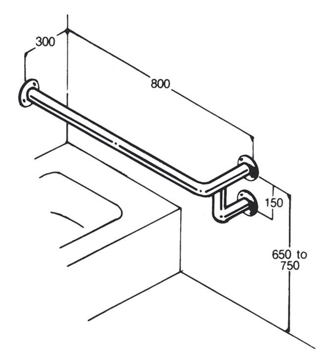 Rails for disabled bathroom