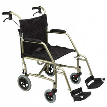 Ultra Light Gold Transit Wheelchair LWTG18 - Gold