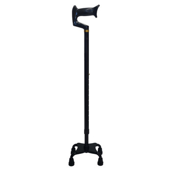 Small Base Quad Walking Stick T Handle