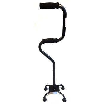 Small Base Quad Walking Stick Stand Aid - Side Profile