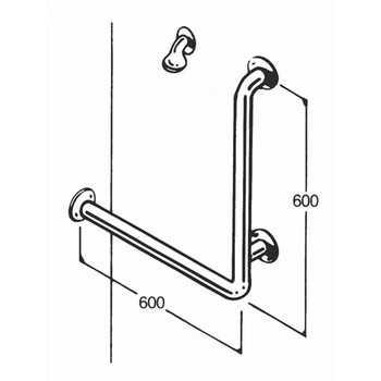 Shower Rail 32mm Stainless Type 017