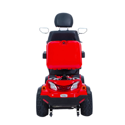 Mustang Pro Heavy Duty Mobility Scooter - Rear View Red