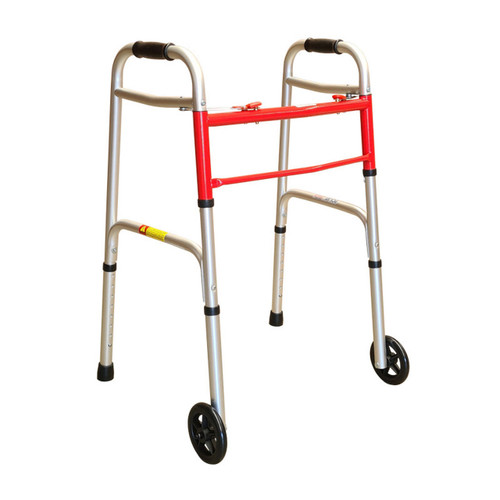 Folding Walking Frame With Wheels FWFW1 - Red