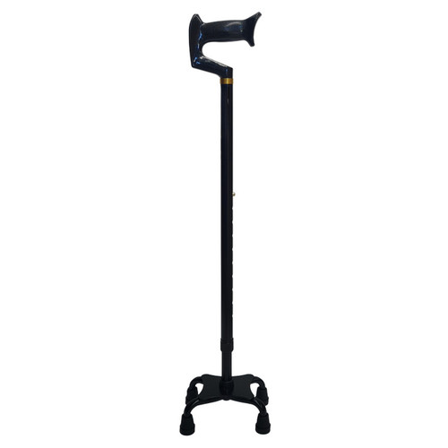 Small Base Quad Walking Stick T Handle