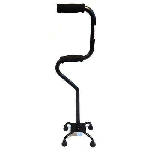 Small Base Quad Walking Stick Stand Aid - Side Profile