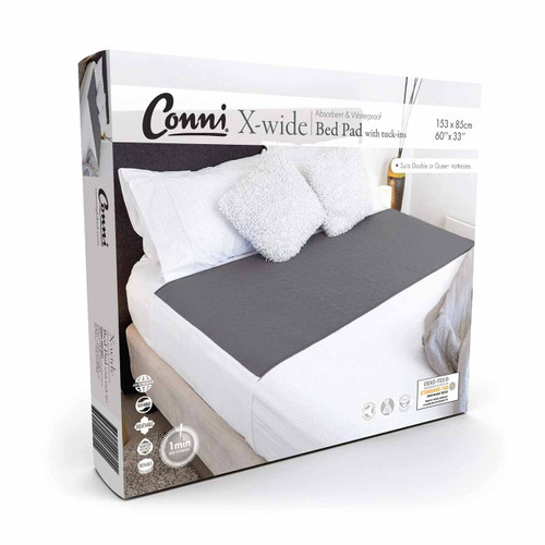 Conni Waterproof Mattress Protector Extra Wide - Box Charcoal