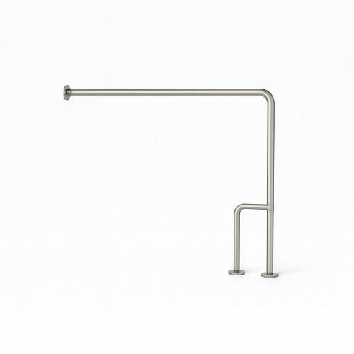Contenda Toilet Rail 32mm Stainless Toilet Rail L Shape 900 x 800 mm With Directional Support Leg - Main Contenda Toilet Rail 32mm Stainless Toilet Rail L Shape 900 x 800 mm With Directional Support Leg - Main