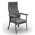 Katie High Back Chair 200kg Capacity - Grey