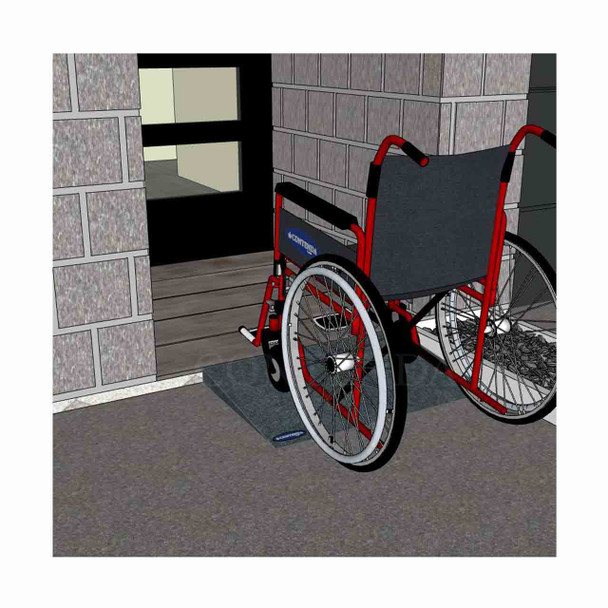 Rubber-Ramp 60mm 1-10 STD Charcoal-with shown to scale wheelchair