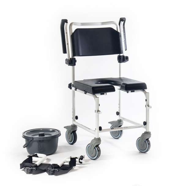 Contenda Attendant Wheeled Commode ATMC1 Removable Pail