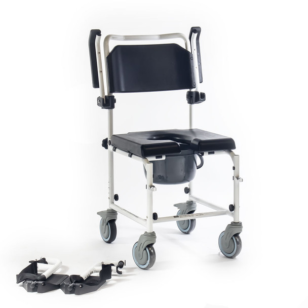 Contenda Attendant Wheeled Commode ATMC1 Lift Back Armrest