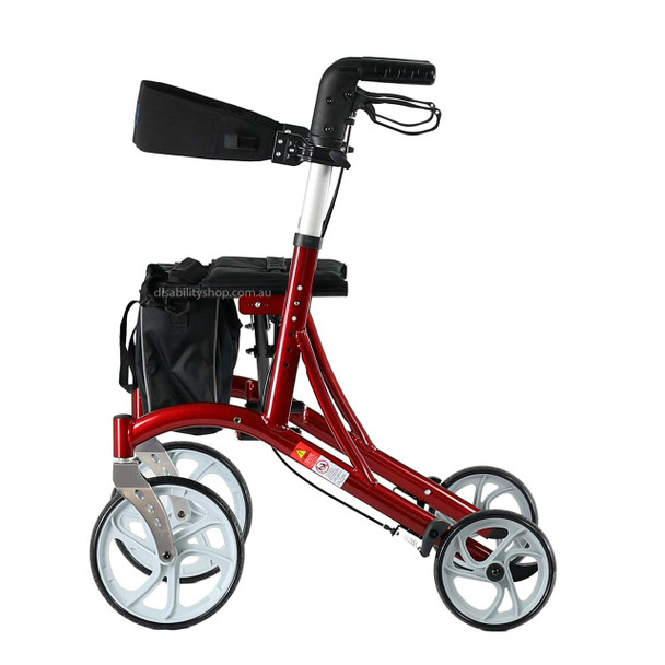 Grand Euro Mobility Walker With Padded Seat - Left Side