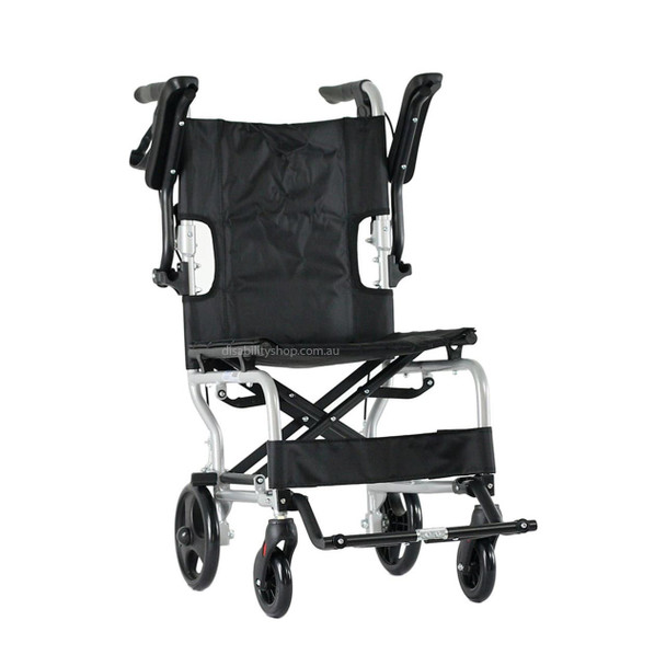 Lightweight Portable Travel Wheelchair - Arms Up