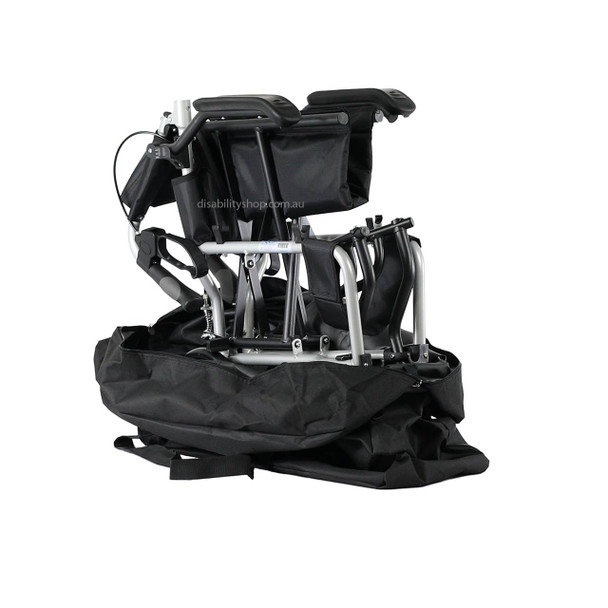 Lightweight Portable Travel Wheelchair - Folded In Carry Bag