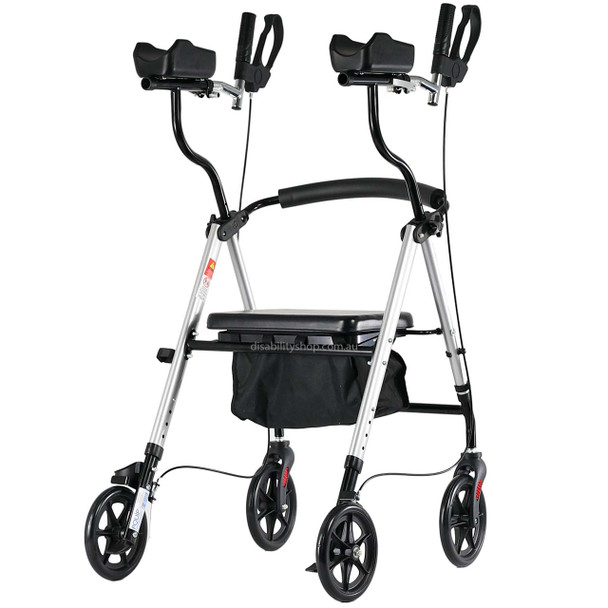 Height Adjustable Folding Forearm Rollator - Back Right View