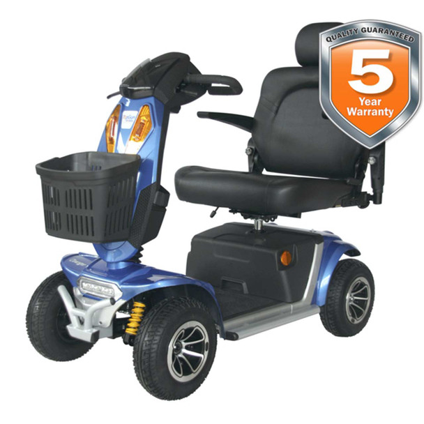 Charger Heavy Duty Mobility Scooter - Front Left View Blue