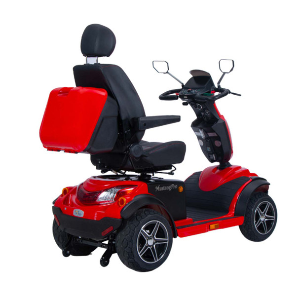 Mustang Pro Heavy Duty Mobility Scooter - Rear View 2 Red