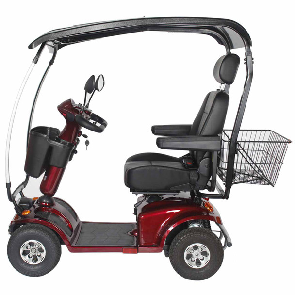 Covered Shopper Mobility Scooter Phantom - Side View
