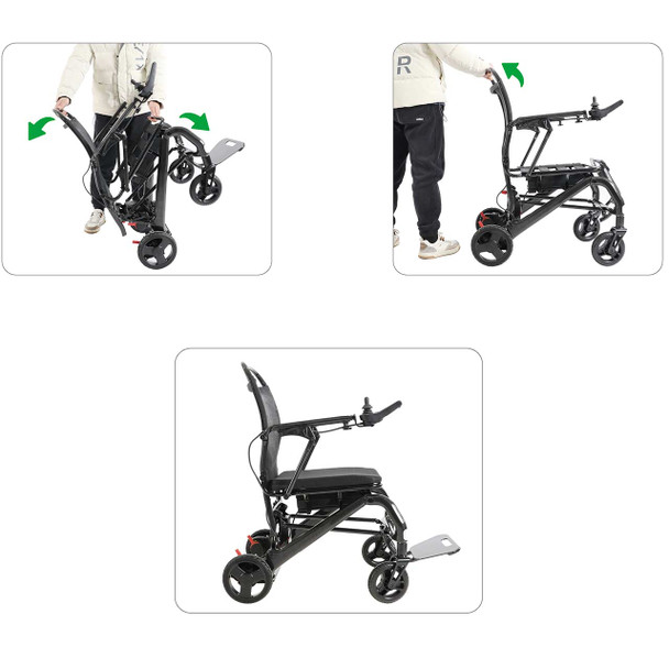 Electric Travel Wheelchair Flytemax2 - Unfolding