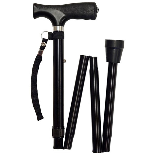 Walking Stick T Handle Folding - Folded