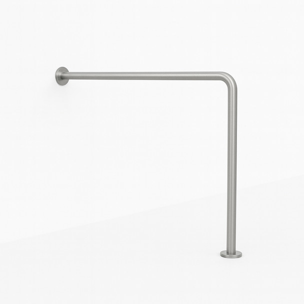 Contenda Toilet Rail 32mm Stainless L Shape 900 x 800 mm - Main