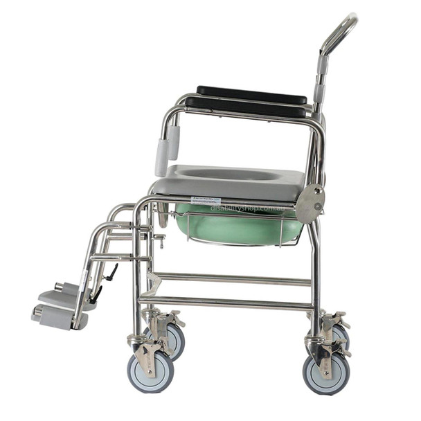 Commode Mobile Shower Stainless B4026S - Left Side View