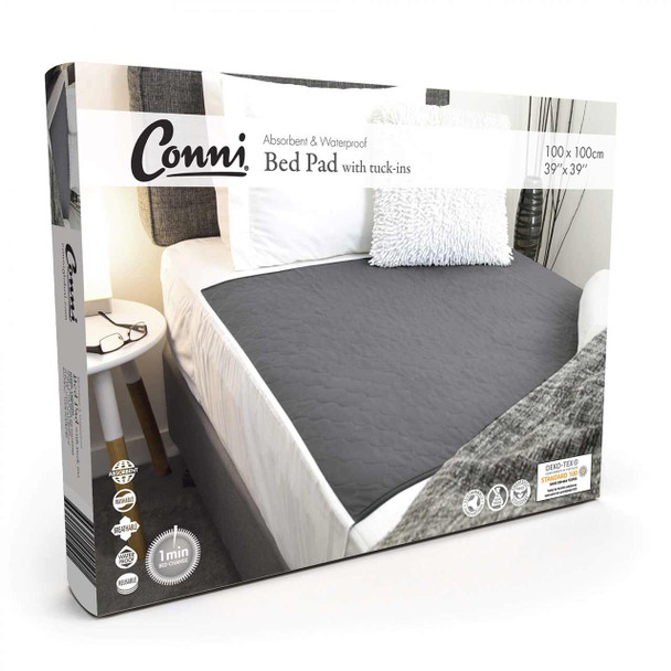 Conni Waterproof Mattress Protector - Box Charcoal