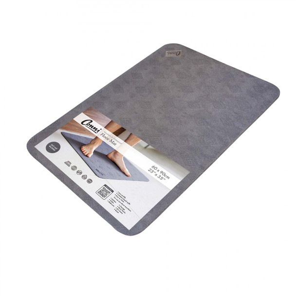 Conni Absorbent Nonslip Floor Mat - Grey