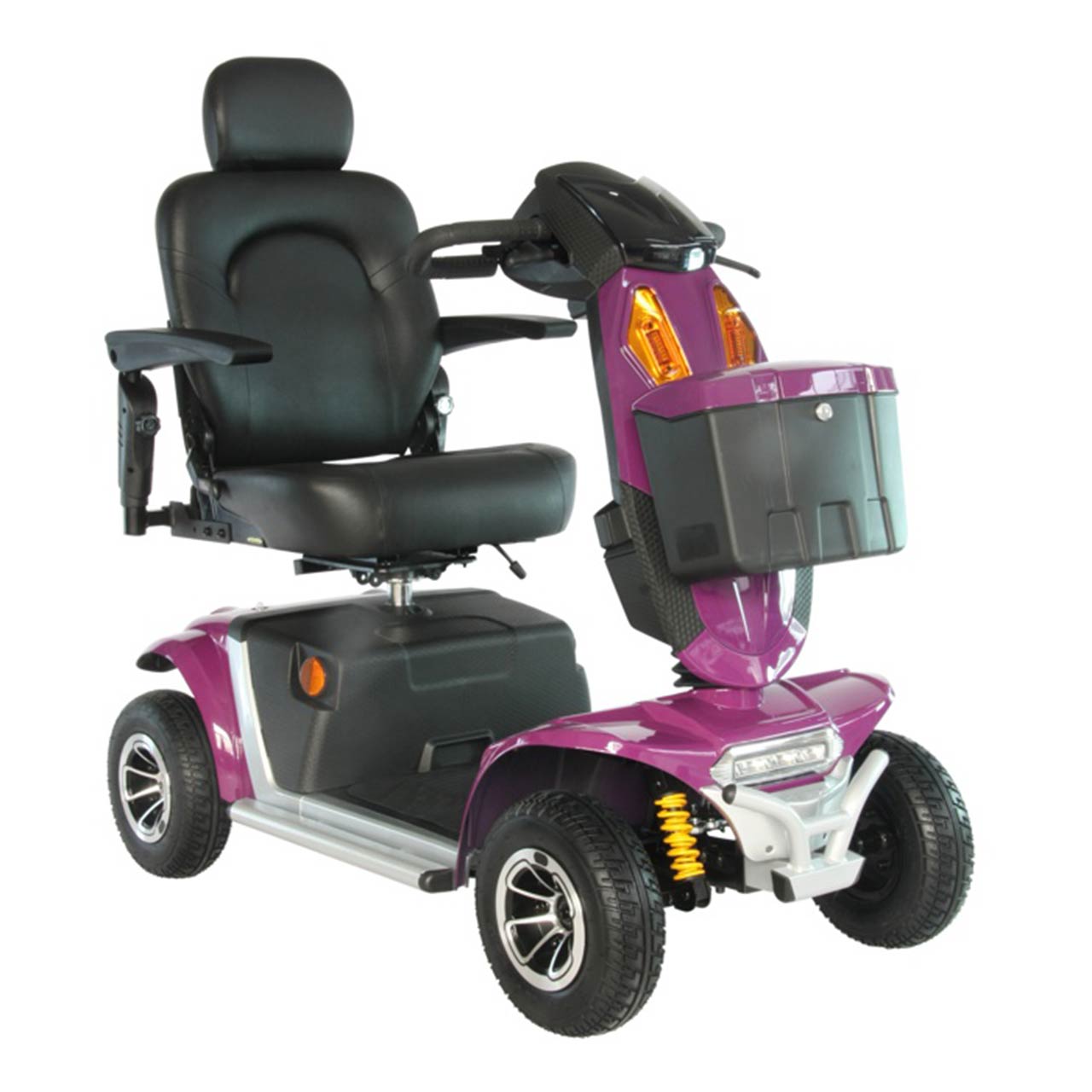 Medium Mobility Scooter Suspension Blazer - Front Right View Purple