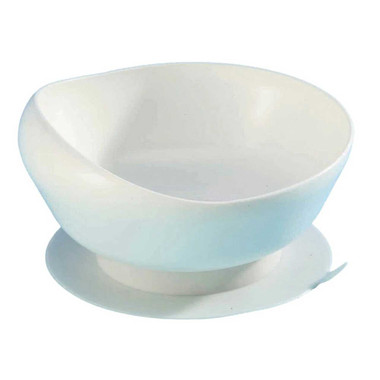 Scooper Bowl with Suction Cup Base : raised edge bowl non-slip base