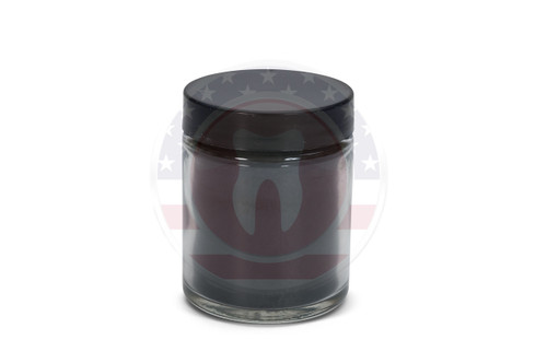 CHARCOAL TEETH WHITENING POWDER GLASS JAR WITH SIDE LABEL (SOLD IN INCREMENTS OF 100 UNITS)