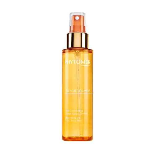 Tresor Des Mers Beautifying Oil, Face, Body, Hair, 100 ml orange spray bottle