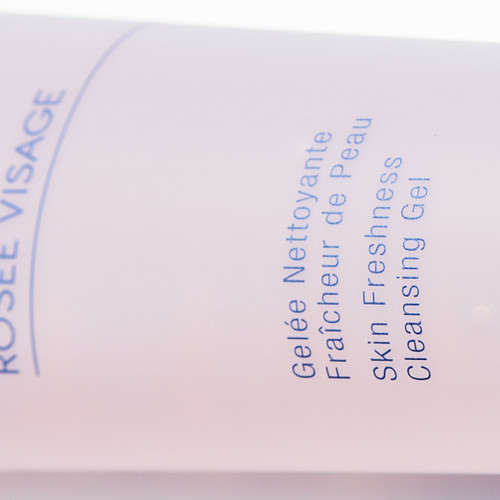 Close-up of the tube showing partial text including "Gelée Nettoyante," "Fraîcheur de Peau," "Skin Freshness," and "Cleansing Gel."