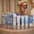Phytomer Travel Pouch with travel sized Rosee Visage Toning Makeup Remover Lotion 50 ml,  Rosee Visage Skin Freshness Cleansing Gel 15 ml,  Oligomer Well-Being Sensation Moisturizing Body Cream 15 ml,  Citylife Face and Eye Sorbet Cream 15 ml,  and Hydrasea Night Plumpling Creamy Cream 15 ml.