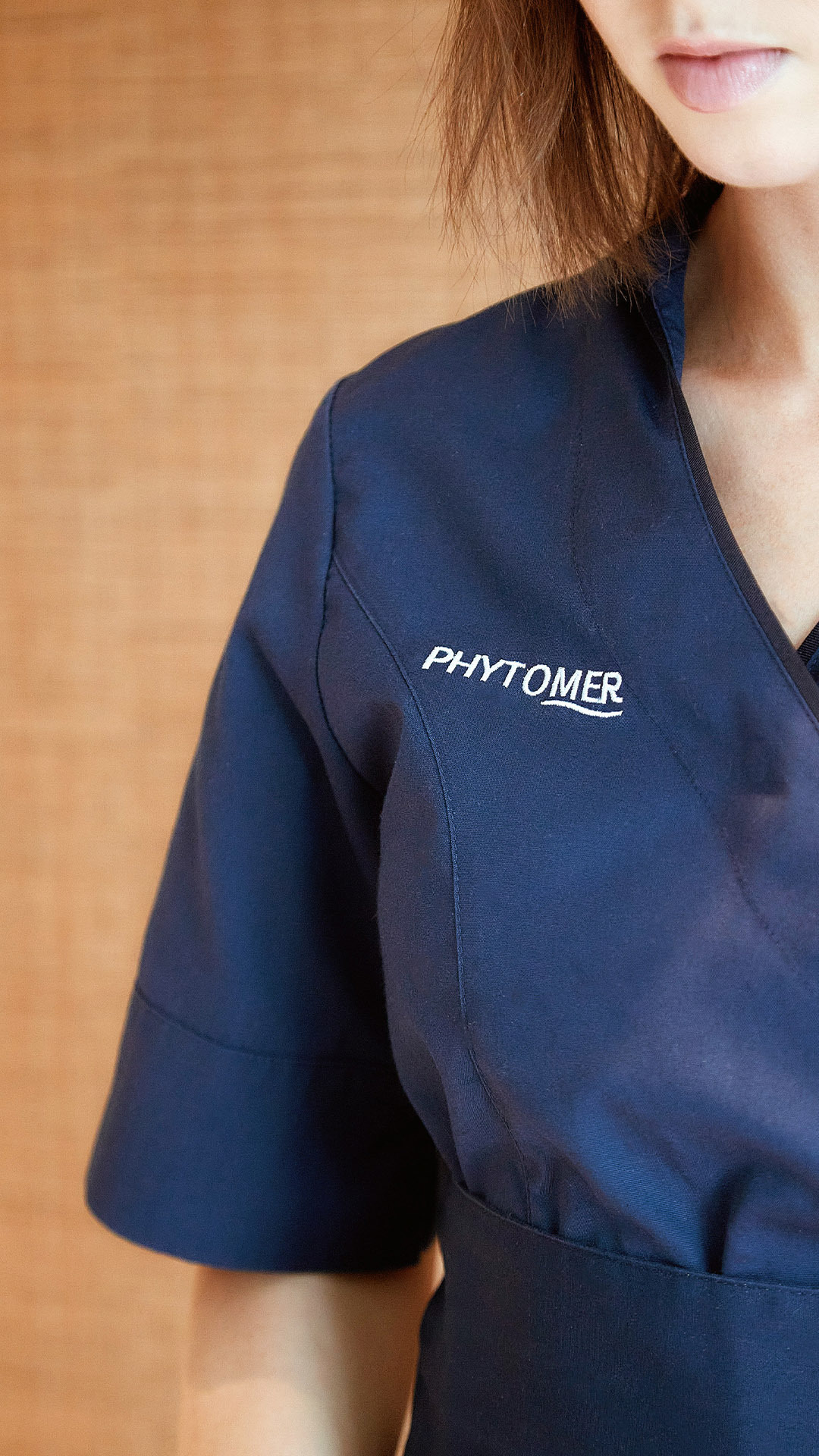 A Phytomer Educator in a Phytomer branded uniform