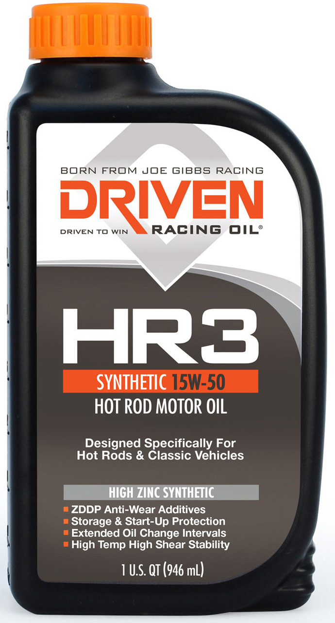 HR-3 High Zinc Synthetic Motor Oil, 15W-50, Quart, Part #01606