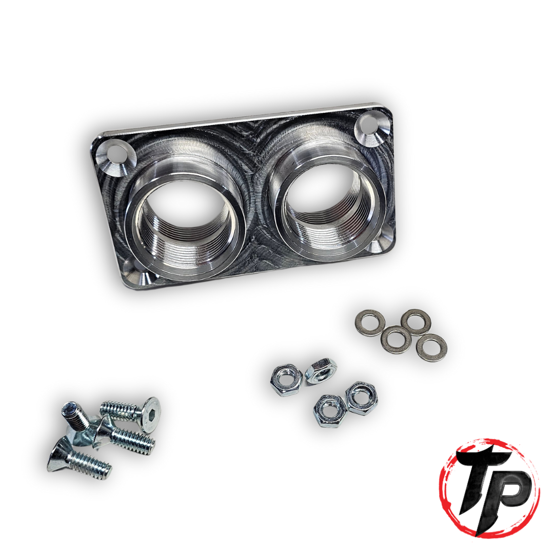 Dual -16AN Billet Firewall Pass Through Bulkhead