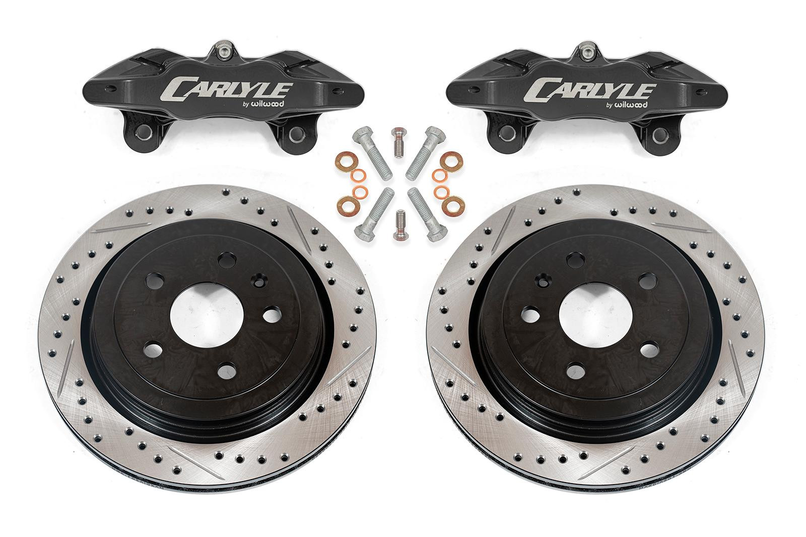 Brake Kit for 15" Conversion, Drilled and Slotted Rotors, Black