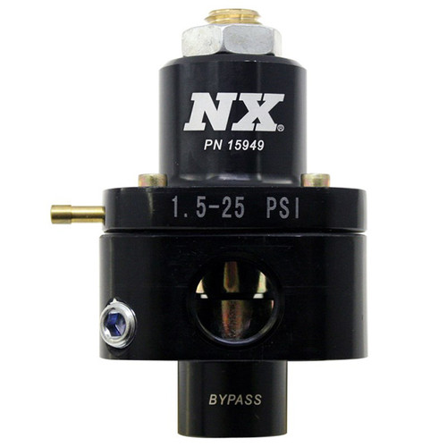 Nitrous Express Nx Billet Fuel Pressure Regulator, Bypass Style 1.5-25Psi, Part #NX-15949