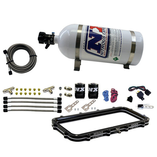 Nitrous Express Holley High Ram Plenum Plate System W/ 10Lb Bottle, Part #NX-20940-10