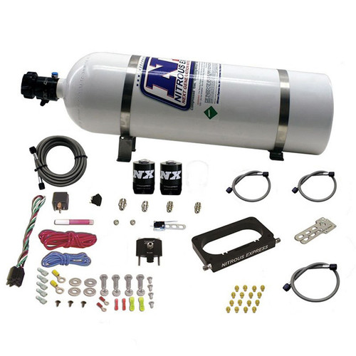 Nitrous Express Ford 4 Valve Nitrous Plate System (50-300Hp) With Composite Bottle, Part #NX-20950-12
