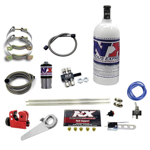 Nitrous Express Motorcycle 4-Cylinder Dry System-1Lb Bottle, Part #NX-62000-1.0P