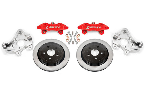 17" Conversion Kit by Carlyle Racing, Solid Rotors, Red Calipers - C7 Corvette