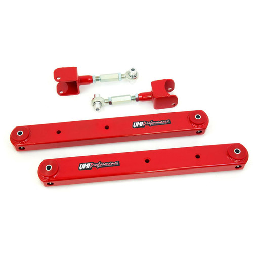 UMI 402117-R 68-72 A-Body Rear Adj. Upper, Boxed Lower Arms, Red