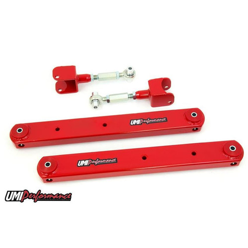 UMI 302117-R 78-88 G-Body Rear Boxed Lower&Adj. Upper Arms, Red