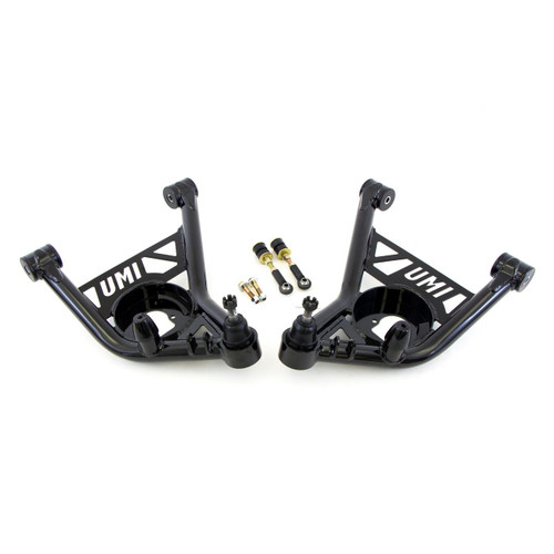 UMI 2651-B 70-81 F-Body Front Lower A-Arms, Poly Bushings, Black