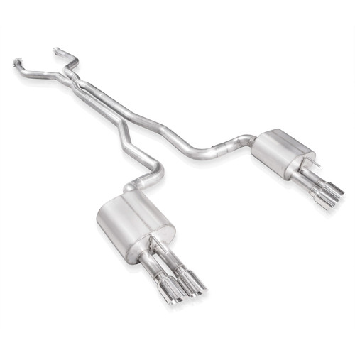 Catback Dual Turbo Chambered Mufflers Factory Connect - SS14CB