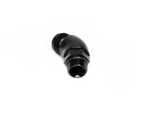 BTR AN FITTING - AN TO ORB ADAPTER - 10 ORB TO 12AN - 45° - BLACK - ADPT-02-012-45