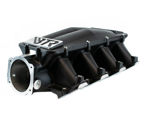 BTR EQUALIZER 1 INTAKE MANIFOLD - CATHEDRAL PORT - BLACK POWDER COAT  - IMA-01-BLK