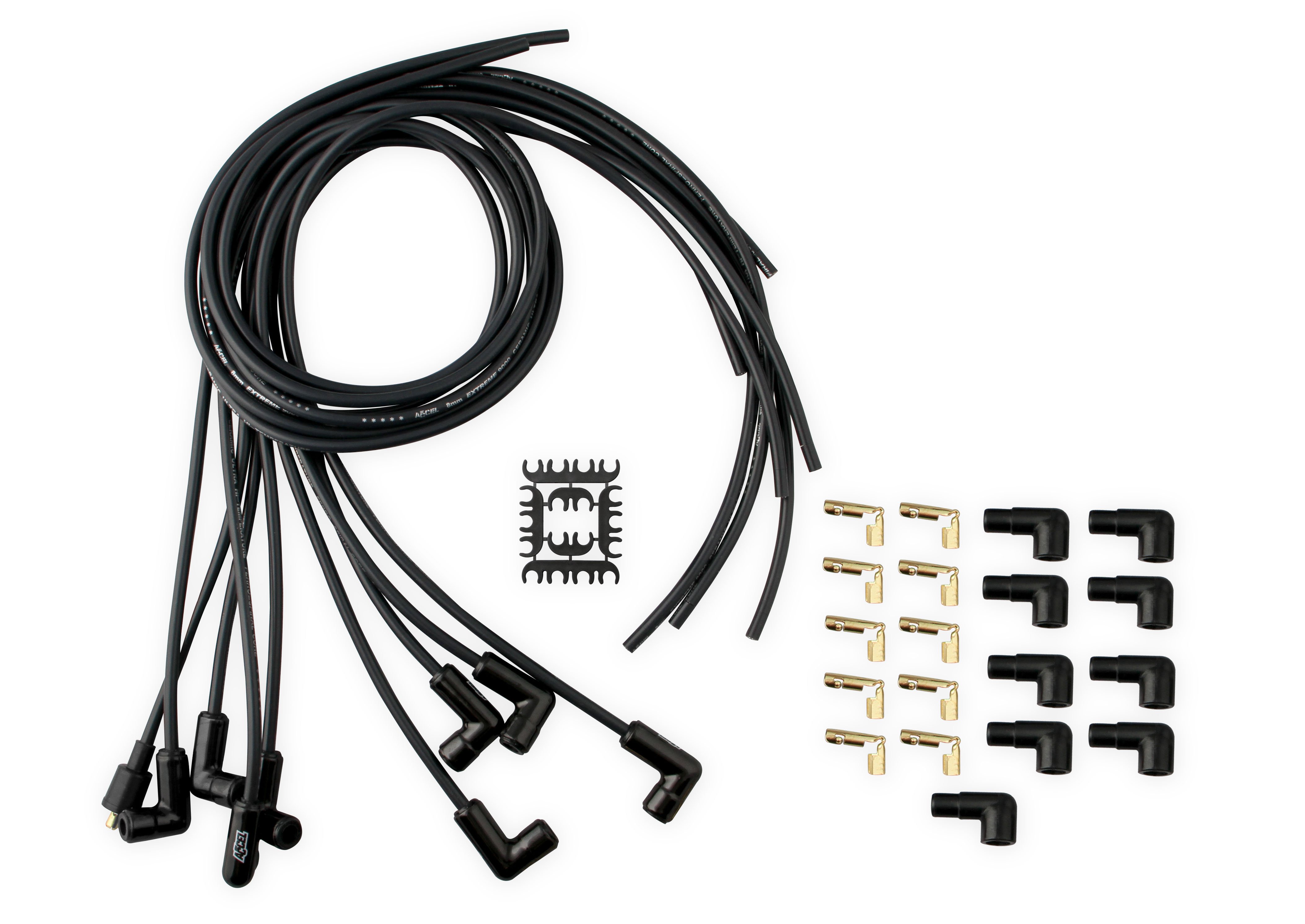 ACCEL Ignition/Electrical, Uni Ceramic 90 Boots Wire Kit, Part
